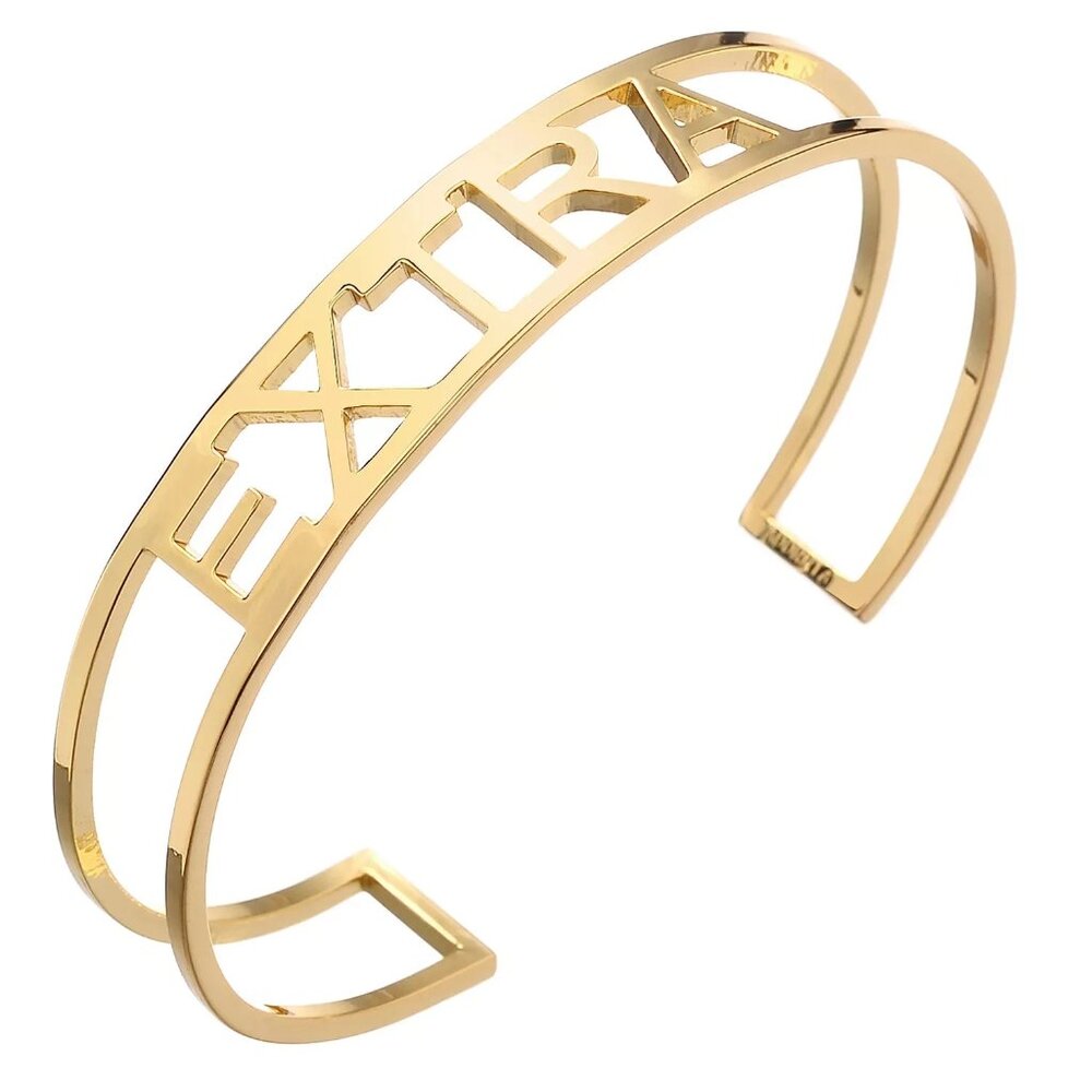 Adornia Extra 14k Gold Plated Cuff Bracelet